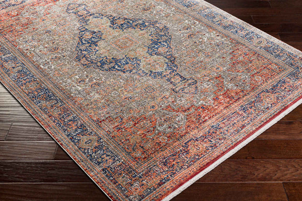 Surya Eclipse 6'7" X 9'6" Elegant Machine Woven Rug - Durable Polyester For High Traffic Areas, Made In Turkey Red Polyester Epe2304-233