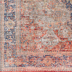 Surya Eclipse 6'7" X 9'6" Elegant Machine Woven Rug - Durable Polyester For High Traffic Areas, Made In Turkey Red Polyester Epe2304-233