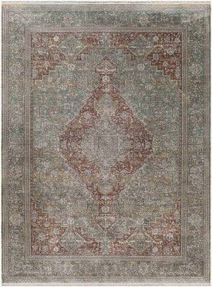 Surya Eclipse 6'7" X 9'6" Elegant Machine Woven Rug - Durable Polyester For High Traffic Areas, Made In Turkey Burgandy Polyester Epe2306-233