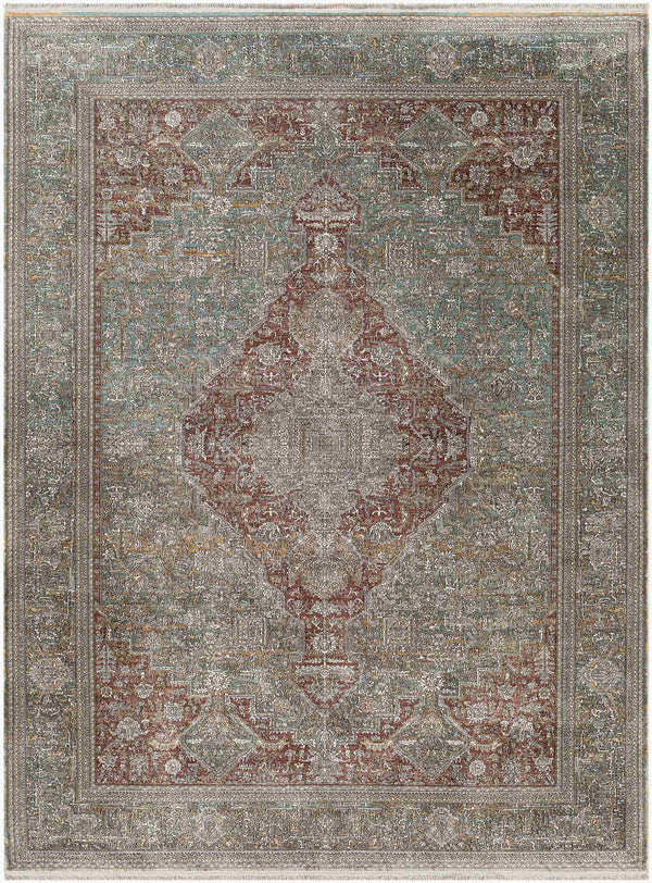 Surya Eclipse 6'7" X 9'6" Elegant Machine Woven Rug - Durable Polyester For High Traffic Areas, Made In Turkey Burgandy Polyester Epe2306-233