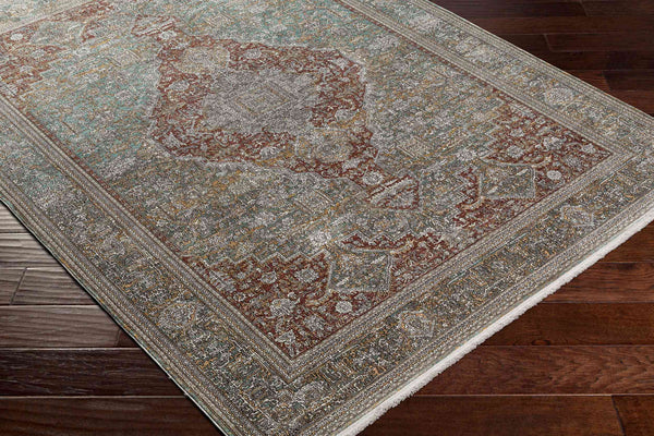 Surya Eclipse 6'7" X 9'6" Elegant Machine Woven Rug - Durable Polyester For High Traffic Areas, Made In Turkey Burgandy Polyester Epe2306-233