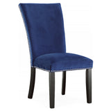 Steve Silver Camila Blue Velvet Dining chair, Set of 2 CM540SBN