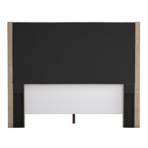 Homelegance By Top-Line Harlyn Tufted Linen Wingback Bed Beige Linen