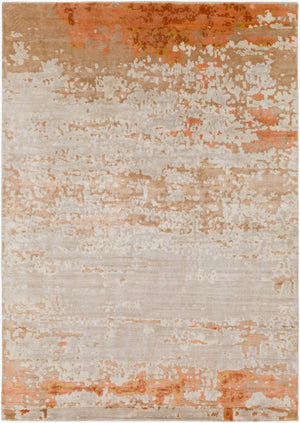 Surya Ephemeral 2' X 3' Hand-knotted Wool & Viscose Rug - Classic Mid-century Modern Style For Timeless Elegance Rust Viscose,Wool Eph1001-23