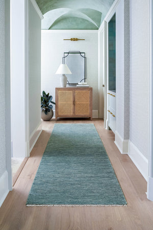 Epic EPI-2305 3' x 12' Runner Handmade Rug EPI2305-312  Sage, Nickel, Metallic - Silver Surya