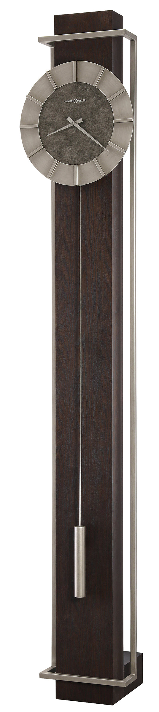 Hekman Furniture 615128 Oscar Modern Grandfather Clock - Sleek Design, Durable Materials & Stylish Aged Silver Accents  Oscar Grandfather Clock 615128