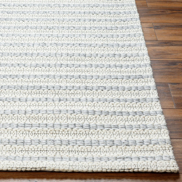 Livabliss Empoli Handwoven Wool Blend Cottage Accent Rug for Entryways Bedrooms and Cozy Nooks Cream, Light Gr 8' x 10' EPO2300-810