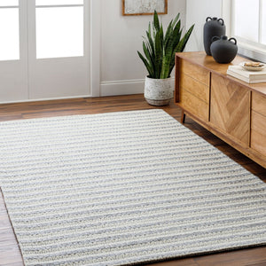 Livabliss Empoli Handwoven Wool Blend Cottage Accent Rug for Entryways Bedrooms and Cozy Nooks Cream, Light Gr 8' x 10' EPO2300-810