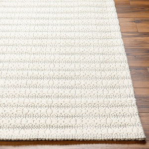 Livabliss Empoli Handwoven Wool Blend Cottage Accent Rug Artisan Crafted for Cozy Home Spaces Ivory, Slate Gr 8' x 10' EPO2301-810
