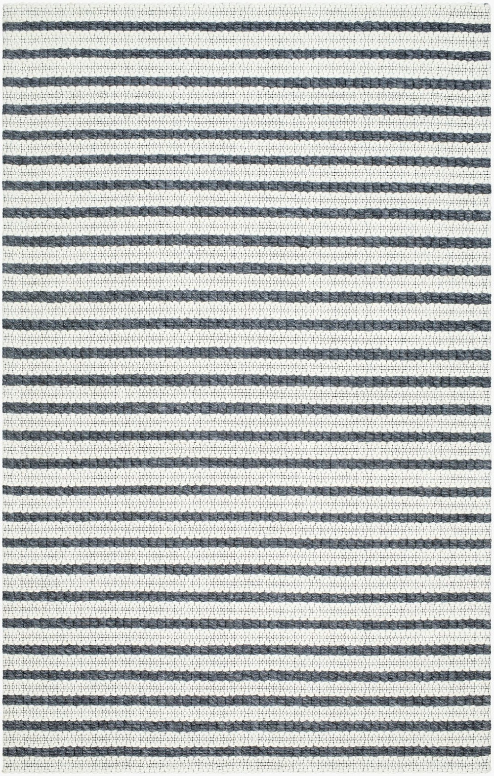 Livabliss Empoli Handwoven Wool Blend Cottage Accent Rug Textured Medium Pile Entryway Mat Cream, Charcoal 8' x 10' EPO2302-810