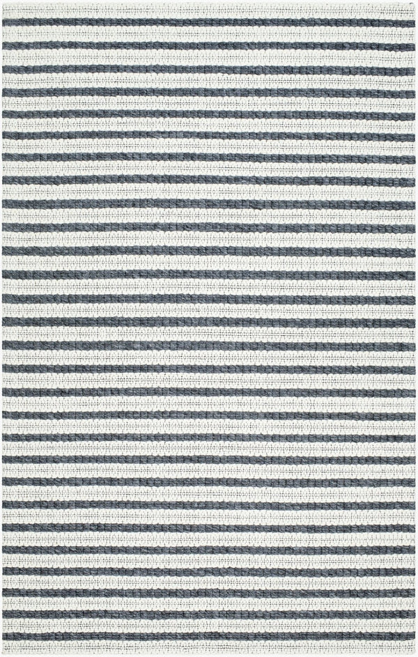 Livabliss Empoli Handwoven Wool Blend Cottage Accent Rug Textured Medium Pile Entryway Mat Cream, Charcoal 8' x 10' EPO2302-810