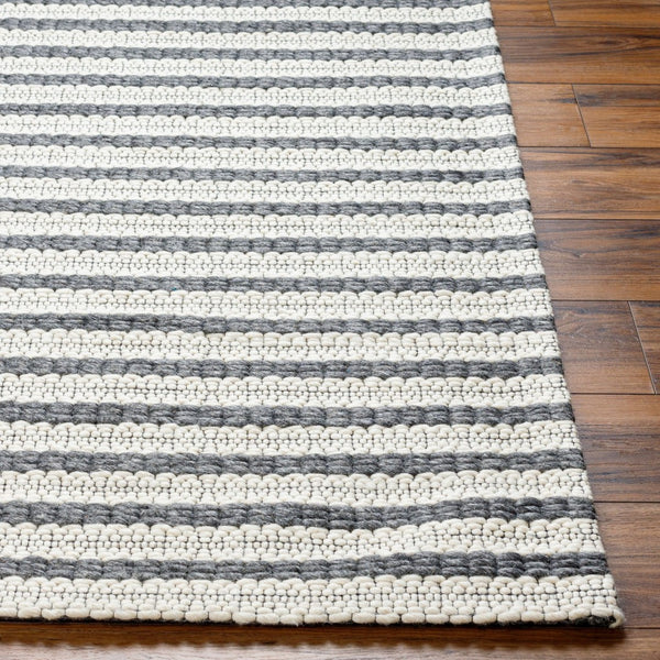 Livabliss Empoli Handwoven Wool Blend Cottage Accent Rug Textured Medium Pile Entryway Mat Cream, Charcoal 8' x 10' EPO2302-810