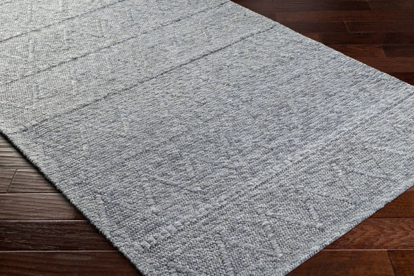 Livabliss Empoli Cottage Style Handwoven Wool Blend Accent Rug for Entryway or Bedroom Charcoal 2' x 3' EPO2304-23