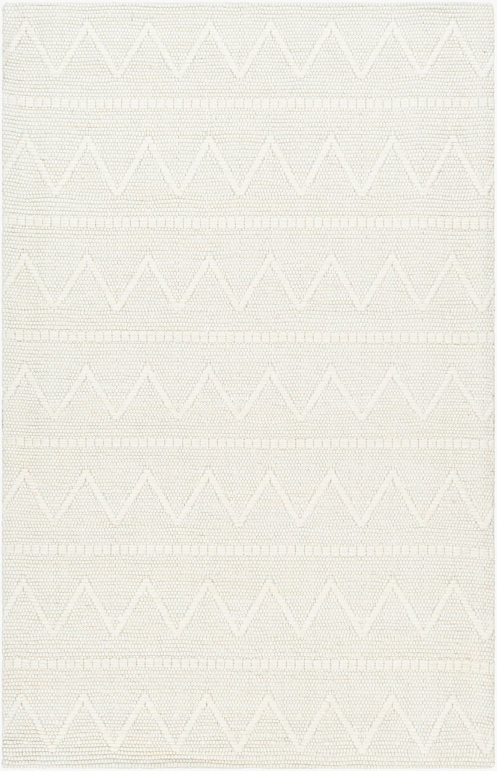 Livabliss Empoli Handwoven Wool Accent Rug Artisan Cottage Charm for Entryways and Bedside Cream, Black 8' x 10' EPO2305-810