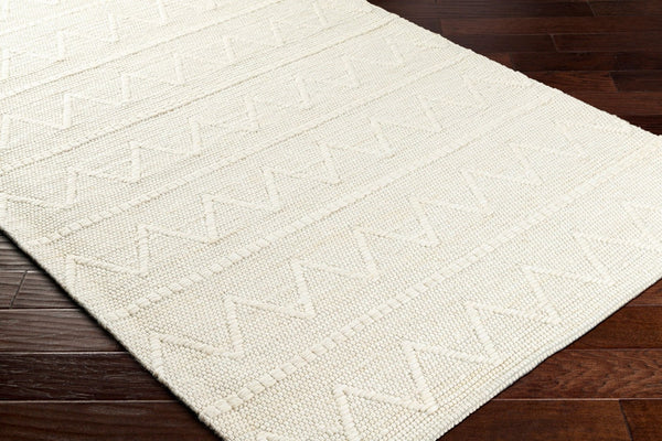Livabliss Empoli Handwoven Wool Accent Rug Artisan Cottage Charm for Entryways and Bedside Cream, Black 8' x 10' EPO2305-810