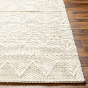 Livabliss Empoli Handwoven Wool Accent Rug Artisan Cottage Charm for Entryways and Bedside Cream, Black 8' x 10' EPO2305-810