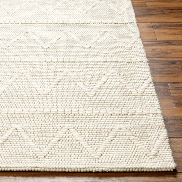 Livabliss Empoli Handwoven Wool Accent Rug Artisan Cottage Charm for Entryways and Bedside Cream, Black 8' x 10' EPO2305-810