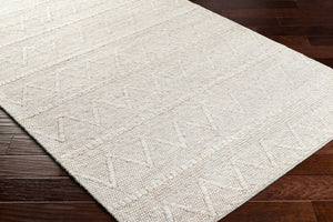 Livabliss Empoli Hand Woven Wool Accent Rug Artisan Cottage Style for Entryway or Bedroom Tan 5' x 7'6" EPO2306-576
