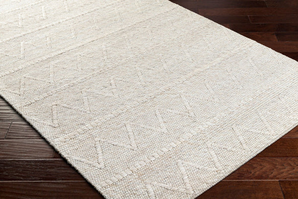 Livabliss Empoli Hand Woven Wool Accent Rug Artisan Cottage Style for Entryway or Bedroom Tan 5' x 7'6" EPO2306-576