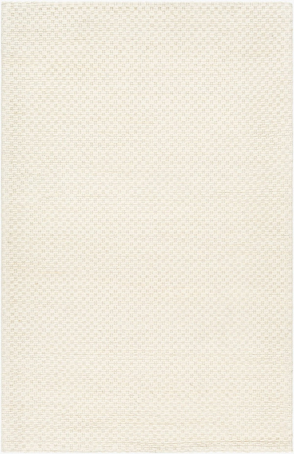 Livabliss Empoli Handwoven Wool Accent Rug Cottage Style with Sustainable Yarn for Entryways Ivory, Cream 5' x 7'6" EPO2309-576