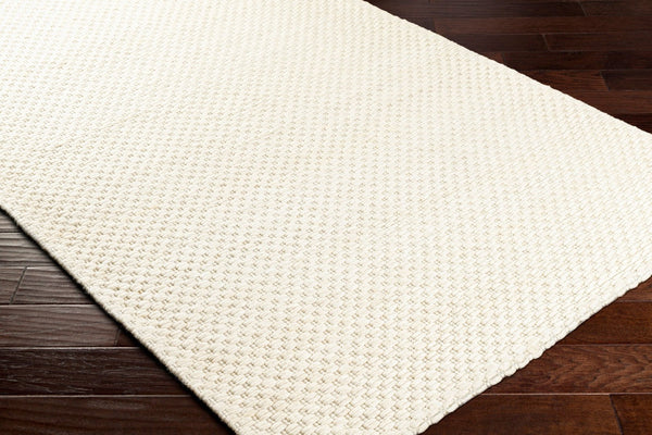Livabliss Empoli Handwoven Wool Accent Rug Cottage Style with Sustainable Yarn for Entryways Ivory, Cream 5' x 7'6" EPO2309-576