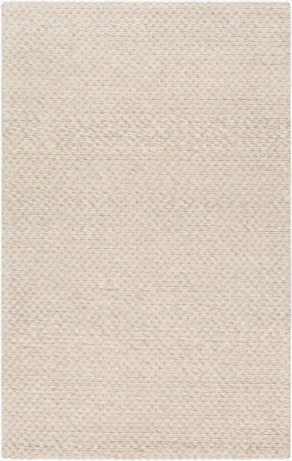 Livabliss Empoli Hand Woven Wool Accent Rug Cottage Farmhouse Style for Entryways and Bedrooms Ivory, Cream 5' x 7'6" EPO2310-576