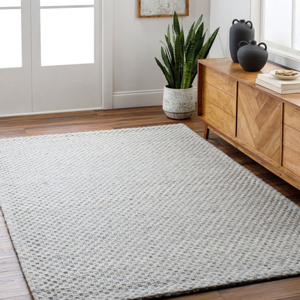 Livabliss Empoli Handwoven Wool Cottage Rug Artisan Crafted in India for Entryways and Bedrooms Ivory, Dove Gra 9' x 12' EPO2311-912