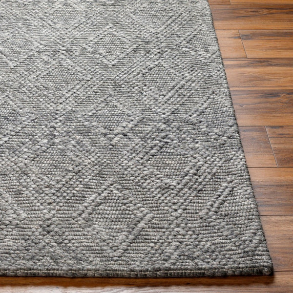 Livabliss Empoli Hand-loomed Wool Accent Rug Artisan Woven Earthy Tones for Cottage Entryways Charcoal, Slate 2' x 3' EPO2312-23