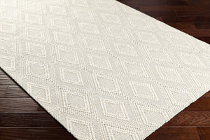 Livabliss Empoli Handwoven Wool Blend Area Rug Artisan Crafted Earthy Cottage Accent Cream, Black 2' x 3' EPO2313-23