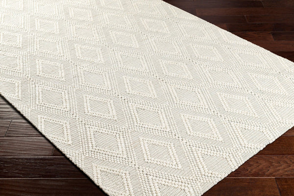 Livabliss Empoli Handwoven Wool Blend Area Rug Artisan Crafted Earthy Cottage Accent Cream, Black 2' x 3' EPO2313-23