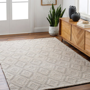 Livabliss Empoli Handwoven Wool Blend Artisan Accent Rug Earthy Cottage Warmth for Any Room Beige, Black 8' x 10' EPO2314-810