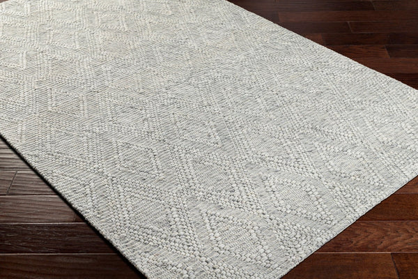 Livabliss Empoli Handwoven Wool Blend Area Rug Cottage Style Entryway Accent with Medium Pile Medium Gray 5' x 7'6" EPO2315-576