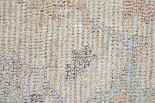 Feizy Rugs Caldwell Handwoven Wool & Viscose Area Rug - Transitional Bohemian Floral Design For Elegant Spaces Ivory,Tan,Blue Wool,Viscose 8798976fivy000f50