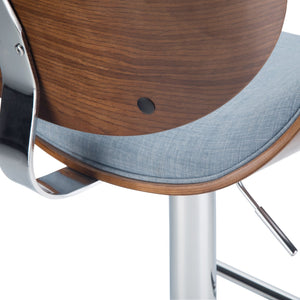 English Elm Marana - Stylish Adjustable Swivel Bar Stool In Denim Blue For Modern Kitchens & Home Bars B136P158926