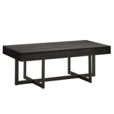 Homelegance By Top-Line Saskai Wood Finish Tables with Drawers Black MDF