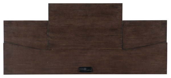 Hooker Furniture House Blend Computer Credenza Dark Roast Ash Veneer With Locking File Drawer, Pullout Work Surface, Built-In Power And Ventilated Cable Management (72"W) 5892-10464-85