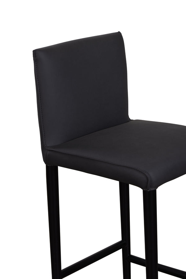 Porter Designs Porter Rigel Modern Gray Full-grain Leather Counter Chair Set Of 2 - Stylish Comfort & Durability Gray Leather 07-204-09-0171