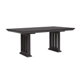 Quincy Double Pedestal Dining Table Black with Molasses Finish P375-DR-K1 Pulaski Furniture