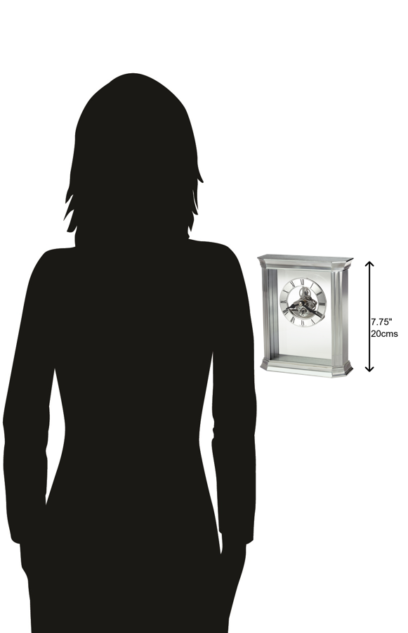 Hekman Furniture 645806 Rothbury Tabletop Clock - Elegant Silver Skeleton Dial With Roman Numerals For Timeless Style  Rothbury Tabletop Clock 645806