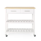 Christopher Knight Home® - Noble House - Neffs Contemporary Kitchen Cart with Wheels