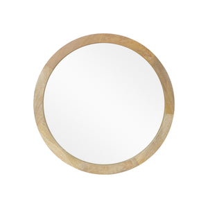 English Elm Christopher Knight Home® - MANGO Round Mango Wood & MDF Mirror 27" Natural Finish — Rustic Wall Accent, Durable Glass Frame 66673.00