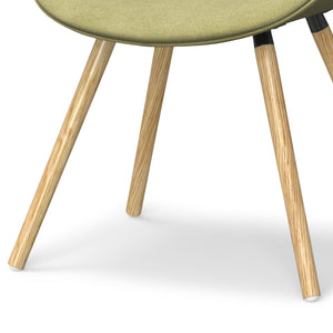 English Elm Malden Mid-Century Modern Dining Chair In Acid Green With Light Brown Bentwood Frame For Versatile Style B136P158894