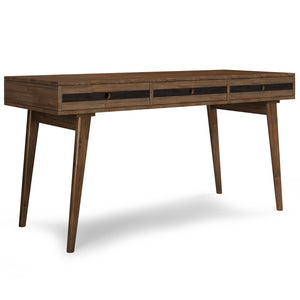 English Elm Clarkson Desk - Handcrafted Solid Acacia Wood In Rustic Natural Aged Brown For Home Office Style B136P158778