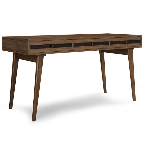 English Elm Clarkson Desk - Handcrafted Solid Acacia Wood In Rustic Natural Aged Brown For Home Office Style B136P158778