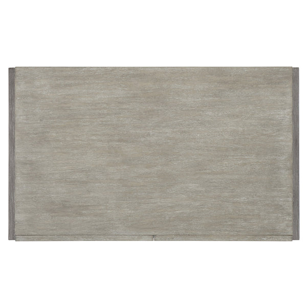 Bernhardt Bernhardt Foundations Cocktail Table With Two-Tone Cerused Acacia, Brushed Steel Accents, Soft-Close Drawers And Rustic Modern Flair Dark Shale; Light Shale 54"W x 32"D x 17.25"H 306021