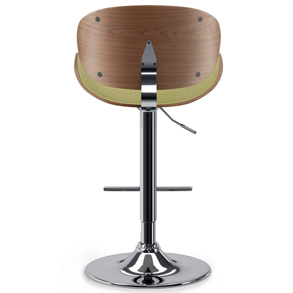 English Elm Marana Adjustable Swivel Bar Stool In Acid Green – Stylish Mid-Century Design For Modern Spaces B136P158922