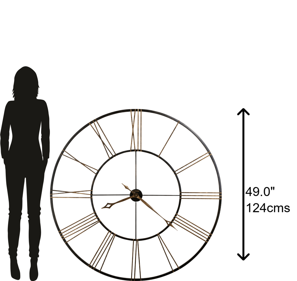 Hekman Furniture 625406 Postema Oversized Wall Clock – Elegant Antique Gold & Black Design, Quartz Movement, Durable Decor Metal Postema Wall Clock 625406