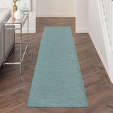 Nourison Positano POS01 Machine Made Power-loomed No Border Indoor/Outdoor Modern Outdoor Rug Aqua, Aqua 100% Polypropylene 99446790682