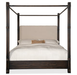 Hooker Furniture Retreat Pole Rattan Cal King Upholstered Poster Bed w/Canopy 6950-90460-99 6950-90460-99