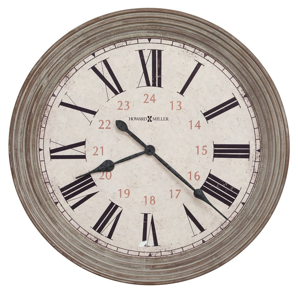 Hekman Furniture 625626 Oversized Nesto Wall Clock In Reclaimed Wood Style - Aged Roman Numerals & Quartz Movement  Nesto Wall Clock 625626
